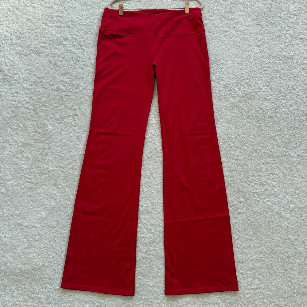 Bubblelime Yoga Pants XXL Scarlet Red Bootcut Flare High Waist 35" Inseam NWT